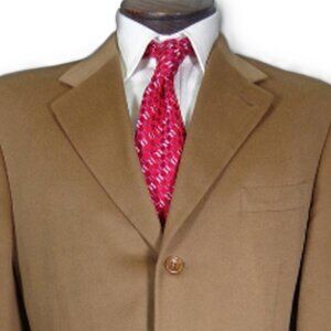 Canali Proposta Cognac wool/Cashmere Sport Coat Cupro Made in Italy Size 42L
